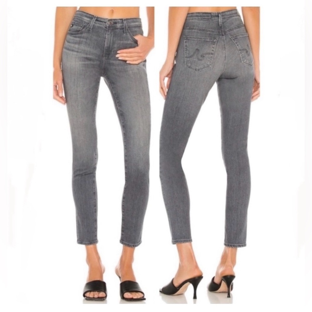 AG Adriano Goldschmied The Stevie Slim Gray Jeans Size 28